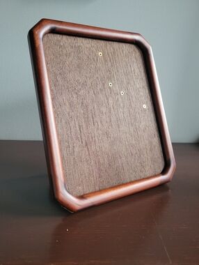 Vintage Mid Century Modern Wood Photo Frame, 11" x 9.5" - NO GLASS